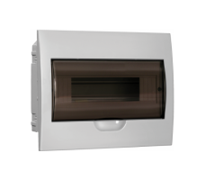 Щит распределительный навесной ЩРн-П-12 IP41 пластиковый белый прозрачная дверь